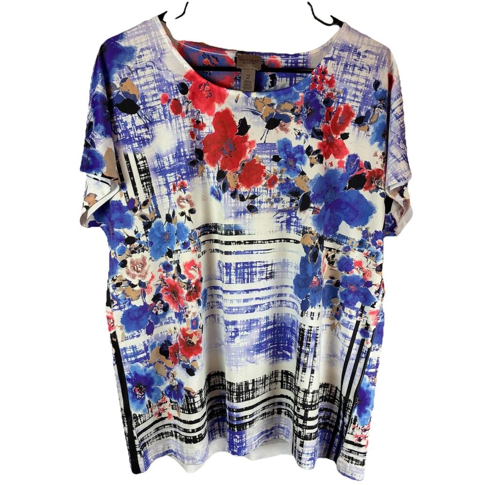 Chico’s Easywear Women’s Colorful Stretch Women’s Top Size 2 (Large)